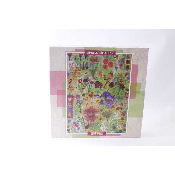 Spring Meadow, 1000 Piece Jigsaw Puzzle, Bright Floral1998, Ceaco, 27 x 20 - Picture 1 of 3